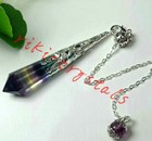 5pcs Wholesale Natural Fluorite Quartz Crystal Pendulum Dowsing Point Divination