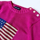 Polo Ralph Lauren Kids Size 5 Pink American Flag Knit Sweater Made In Japan