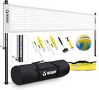 Portable Professional Outdoor Volleyball Net Set With Adjustable Height Aluminum