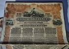1913 Chinese Reorganization   20 Bond W  Coupons Lot Of 5