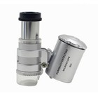 60x Pocket Microscope Magnifier Led Uv Light Jewelry Loupe Handheld 20mm Lens