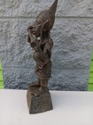 Messenger Bronze Sculpture Of An Oba  Benin  20th King Benin Bronze 11   5   4 