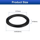 12pcs Nitrile Rubber Flat Washer Dn80 3 5 8  Od X 3  Id X 1 4  Thick Black