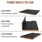 Folding Camper Van Table Dual Fold Rv Dining Work Table Hexagon Textured Top