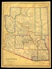 Vintage Arizona Indian Reservation Map Navajo Fort Apache Hopi 1920s Antique