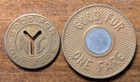 New York City Transit Authority Nyc Subway Good For One Fare Transit Token Lot 2