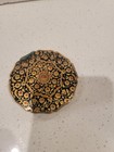Vintage Stratton Ladies Powder Compact W mirror Gold Renaissance Enamel