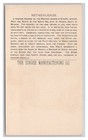 The Singer Manufacturing Co  Netherlands Vintage   1892 Advertising Trade Card