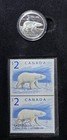 2004 Canada Proof Stamp   Coin Set  2  925 Silver The Proud Polar Bear Ogp Coap