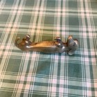 Vintage Brass Figurine Dog Caravell Statue Solid Brass Dutch 1960s Desk Decor