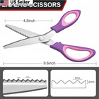 Pinking Shears    Zig Zag Scissors For Fabric   pinking Shears Pink-purple