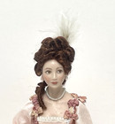 Dollhouse Miniature Porcelain 18th Century French Fashion Lady Doll