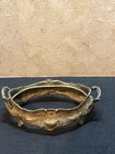 Vintage French Brass Oval Jardini  re Planter Pot W handles     no Insert