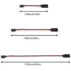 12 Pcs 3-pin Male To Female Servo Extension Cable For Rc Jr Futaba Remote Con   