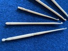 5 Antique Carved Cow Bone Crochet Hooks