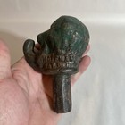 Unusual Antique Cast Iron Head Pole Fence Gate Hardware Hoffman Pat Pend