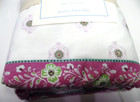Pottery Barn Baby Brooklyn Crib Bed Tier Ruffle Skirt Purple Floral