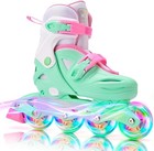 Inline Skates With Light Up Wheels  Roller Skates Blades For Boys Girls Kids    