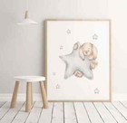 Cute Bunny Nursery Wall Art Baby s Room Decor Poster Pictures Playroom Posters