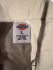 Dickies Men s Button Down Work Shirt Khaki Short Sleeve Shirt 1574 Sz Large Nwt
