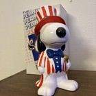 Vintage Nib Willitts 10  Snoopy Uncle Sam Ceramic Bank