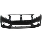 For 2016-2018 Honda Civic Sedan Front Bumper Upper Lower Grille W  Fog Light