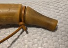 Vintage Antique Blowing Horn With Leather Strap 11 Inches