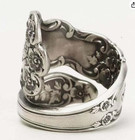 925 Sterling Silver Oxidized Spoon Ring Adjustable Ring Jewelry Gifts For Women