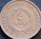1864 Large Motto Two Cents  4278