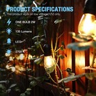 Goodsmann Led String Light 10 Pack 12v Bulb 2800k Low Voltage