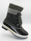 Idifu Women s Winter Snow Boots Faux Fur Waterproof Anti-slip Black Size 11m New