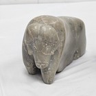 Vintage Alaska Native Inuit Art Carved Stone Sculpture Set Of Two Signed 