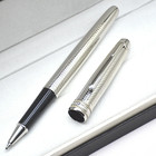 New Mont Blanc Meisterst  ck 163 Classique Silver Rollerball Pen With Refill