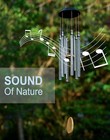 Solar Wind Chimes With 6 Led Color Changing Tubes  Outdoor Garden Decor  37  