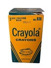 Nos Vtg Crayola Crayons Bulk 3 Dozen Box Brown No  836 Binney   Smith 70s 1970s
