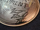 Kent Dimmel Stage Used Signed Drumhead 16  Clear - In This Moment