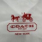 Coach Dust Bag Drawstring Travel Storage Satin Logo White   Red Logo   50