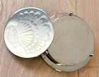 Vintage Silver Plated 7 Piece Coaster Set 6 Coasters With Holder Shell Etching