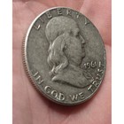 1961 D Franklin Half Dollar 90  Silver Coin United States Denver Mint