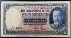 Straits Settlements British Administration 1935  1 Dollar  Pick 16b