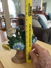 Heavy antique cast Iron door Stop albany Foundry    petunias   Daisies 