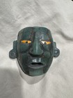 Pre-colombian Mayan Jade Stone Mask Pendant Authentic Mayan Artifact 