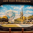 Fabcraft 1964 1965 New York Worlds Fair Unisphere Metal Souvenir Tray Item 312