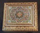 Vintage Persian Khatam Inlaid Jewelry Trinket Box Micro Mosaic