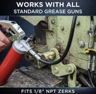 Lock On Grease Gun Coupler Quick Release 1 8 Npt Zerk Fitting 10 000 Psi