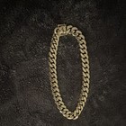 14k Yellow Gold Cuban Link Chain Bracelet Box Clasp  No Stone
