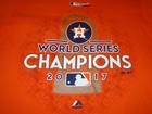 Majestic Houston Astros 2017 World Series Champions Orange T Shirt Mens Large