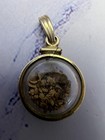Antique 20k Natural Gold Placer Nuggets In Gold Filled Display Charm Pendant