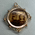 Victorian Hallmark  a1-vienna  Mourning Pendant Sterling Silver Gold Filled