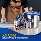 3gallon Vacuum Chamber With 3 5 Cfm 1stage Pump For Degassing Tempered Glass Lid
